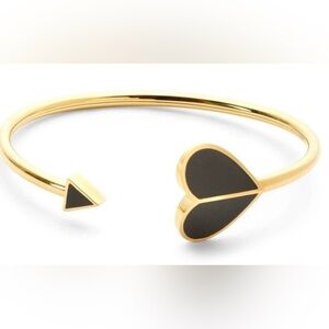 Kate Spade Black and Gold Heart Bracelet